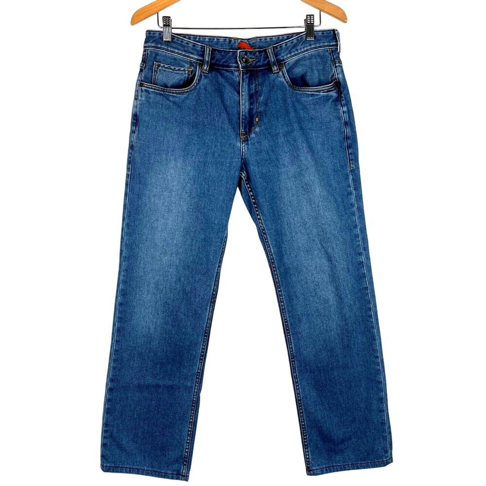 Tommy Bahama Jeans Mens 33x32 Blue Straight Mid Rise Medium Wash Denim act 32x28